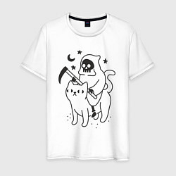 Мужская футболка Смерть на коте