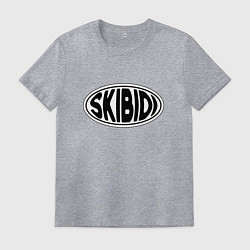 Футболка хлопковая мужская Скибиди, цвет: меланж