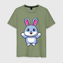Мужская футболка Hello bunny