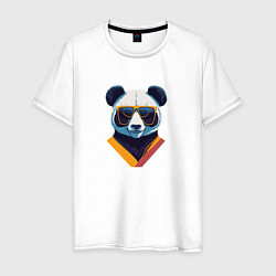 Мужская футболка Панда в модных очках