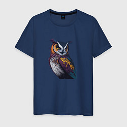 Мужская футболка Красочная сова