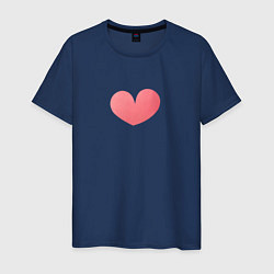 Мужская футболка Акварельное нежно-розовое сердце