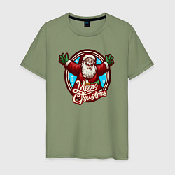 Мужская футболка Радостный Санта