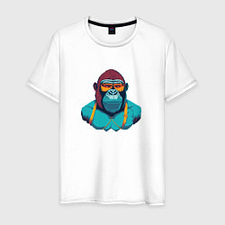 Мужская футболка Крутая горилла в очках