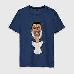 Мужская футболка Скибиди Туалет на позитиве