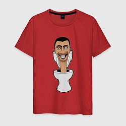 Мужская футболка Скибиди Туалет на позитиве