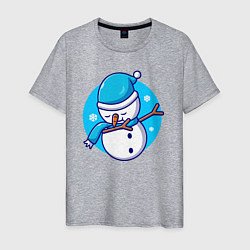 Мужская футболка Dab snowman