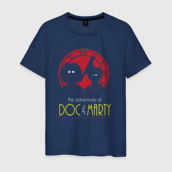 Мужская футболка Приключения Марти и Дока