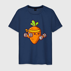 Мужская футболка Морковь на спорте