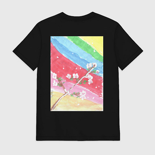 Мужская футболка Счастливая весна / Черный – фото 2