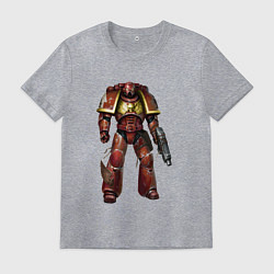 Футболка хлопковая мужская Астартес кровавый ангел, цвет: меланж