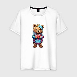 Мужская футболка Медведь с сердечком