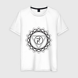 Мужская футболка Вишудха чакра - символ аюрведы