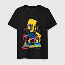 Футболка хлопковая мужская Color Bart, цвет: черный