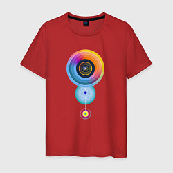 Мужская футболка Цветные круги абстракция