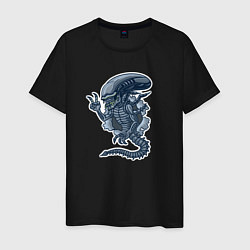 Мужская футболка Чужой инопланетянин из порванной дыры