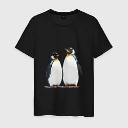 Мужская футболка Друзья-пингвины
