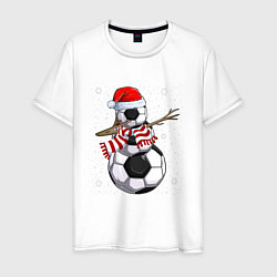 Мужская футболка Soccer snowman