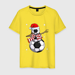 Мужская футболка Soccer snowman