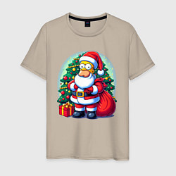 Мужская футболка Santa Simpson - ai art