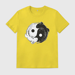 Мужская футболка Аксолотль - Инь Янь