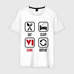 Мужская футболка Eat - sleep - GTA 6 - repeat
