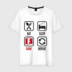 Мужская футболка Eat - sleep - Fortnite - repeat