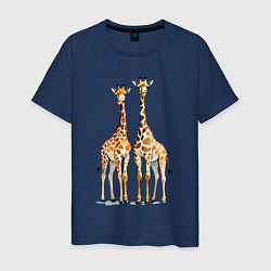 Мужская футболка Друзья-жирафы
