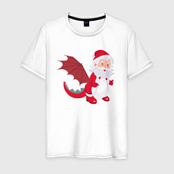 Мужская футболка Дед Мороз в костюме дракона