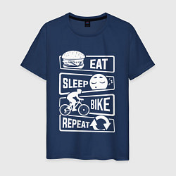Мужская футболка Eat sleep bike