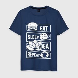 Мужская футболка Eat sleep yoga