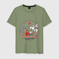 Мужская футболка Сказка Гуси - лебеди