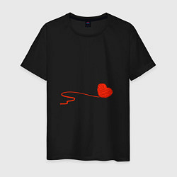 Мужская футболка Клубок сердечком
