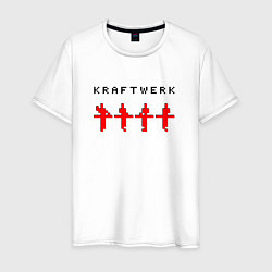 Футболка хлопковая мужская Kraftwerk - three d, цвет: белый