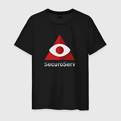 Футболка хлопковая мужская SecuroServ - private security organization, цвет: черный
