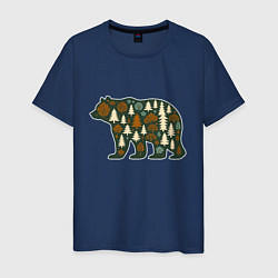 Мужская футболка Медведь и тайга
