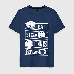 Мужская футболка Еда сон теннис