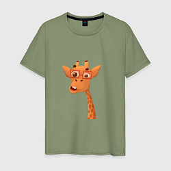 Мужская футболка Мультяшный жираф