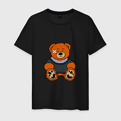 Мужская футболка Медведь Вова с пластырем