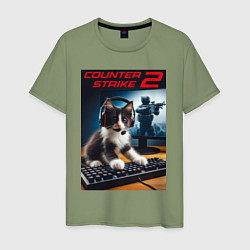 Мужская футболка Counter strike 2 - kitten