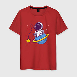 Мужская футболка Рыбалка на Сатурне