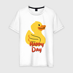 Мужская футболка Жёлтая резиновая уточка - счастливый день