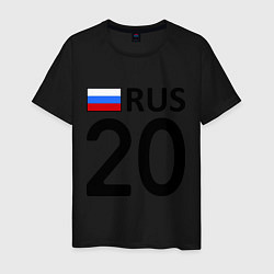 Футболка хлопковая мужская RUS 20, цвет: черный