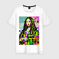 Мужская футболка Mona Lisa - mosaic pop art