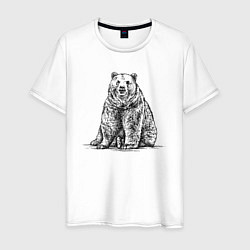Мужская футболка Медведь сидящий