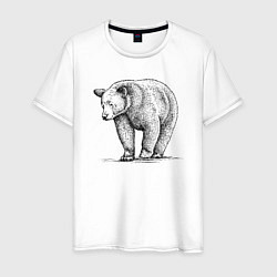Мужская футболка Медведь гуляющий