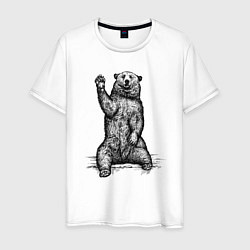Мужская футболка Медведь приветливый