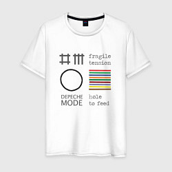 Футболка хлопковая мужская Depeche Mode - Hole to feed, цвет: белый
