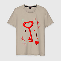 Мужская футболка Ключ от сердца
