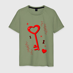 Мужская футболка Ключ от сердца